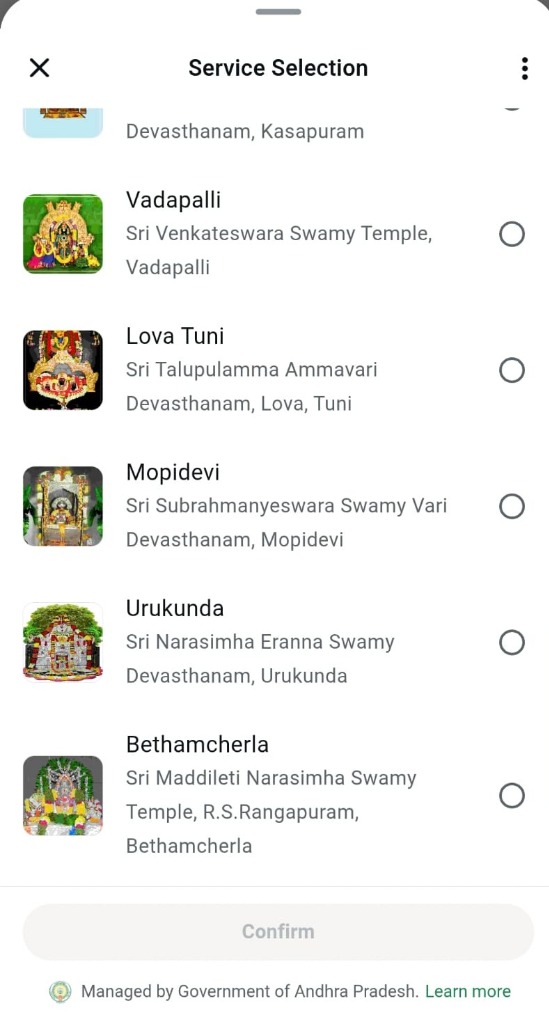 Manamitra Temple Selection